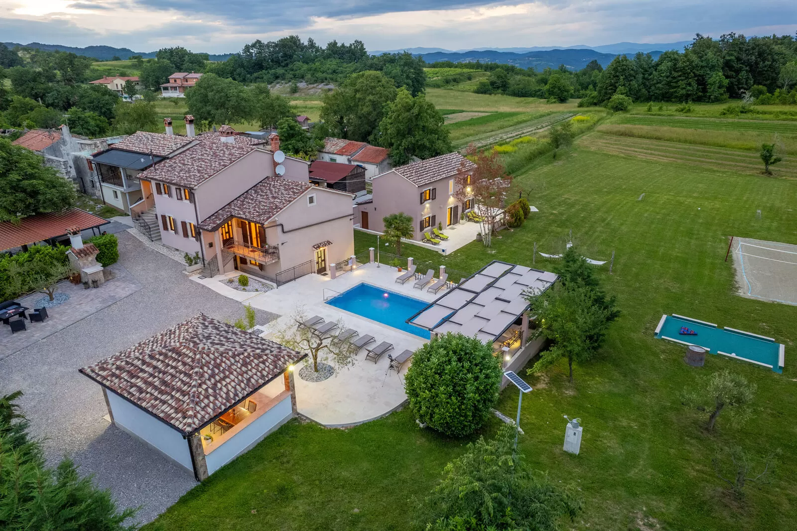 Enchanting Villa Vesna and Branka with swimming pool in Pićan in Istria.