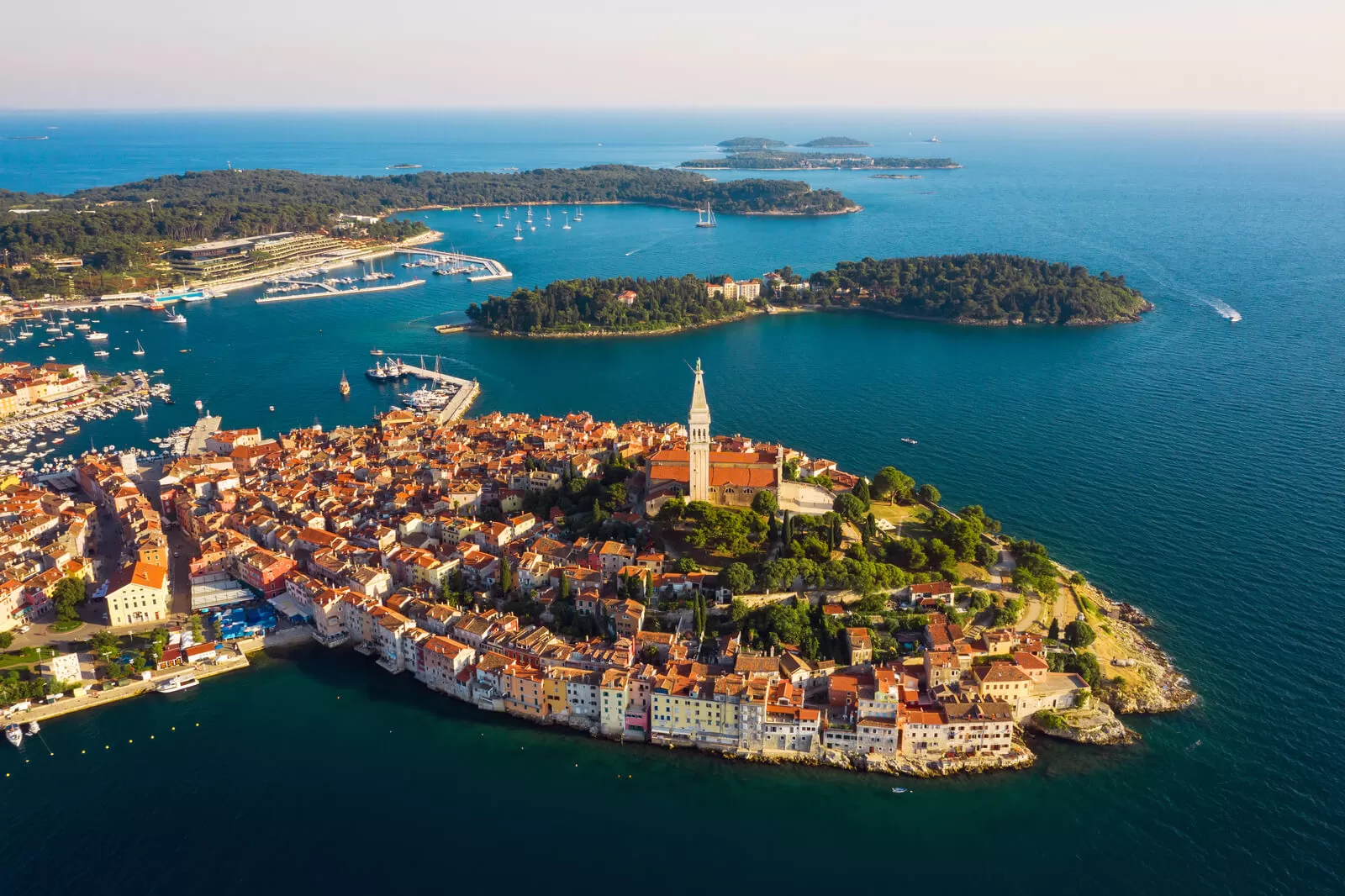 Magical Rovinj with a wonderful old town center and the church of St. Euphemia